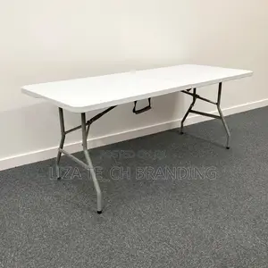 Portable Foldable Plastic Banquet Table for Events, Camping, Picnics