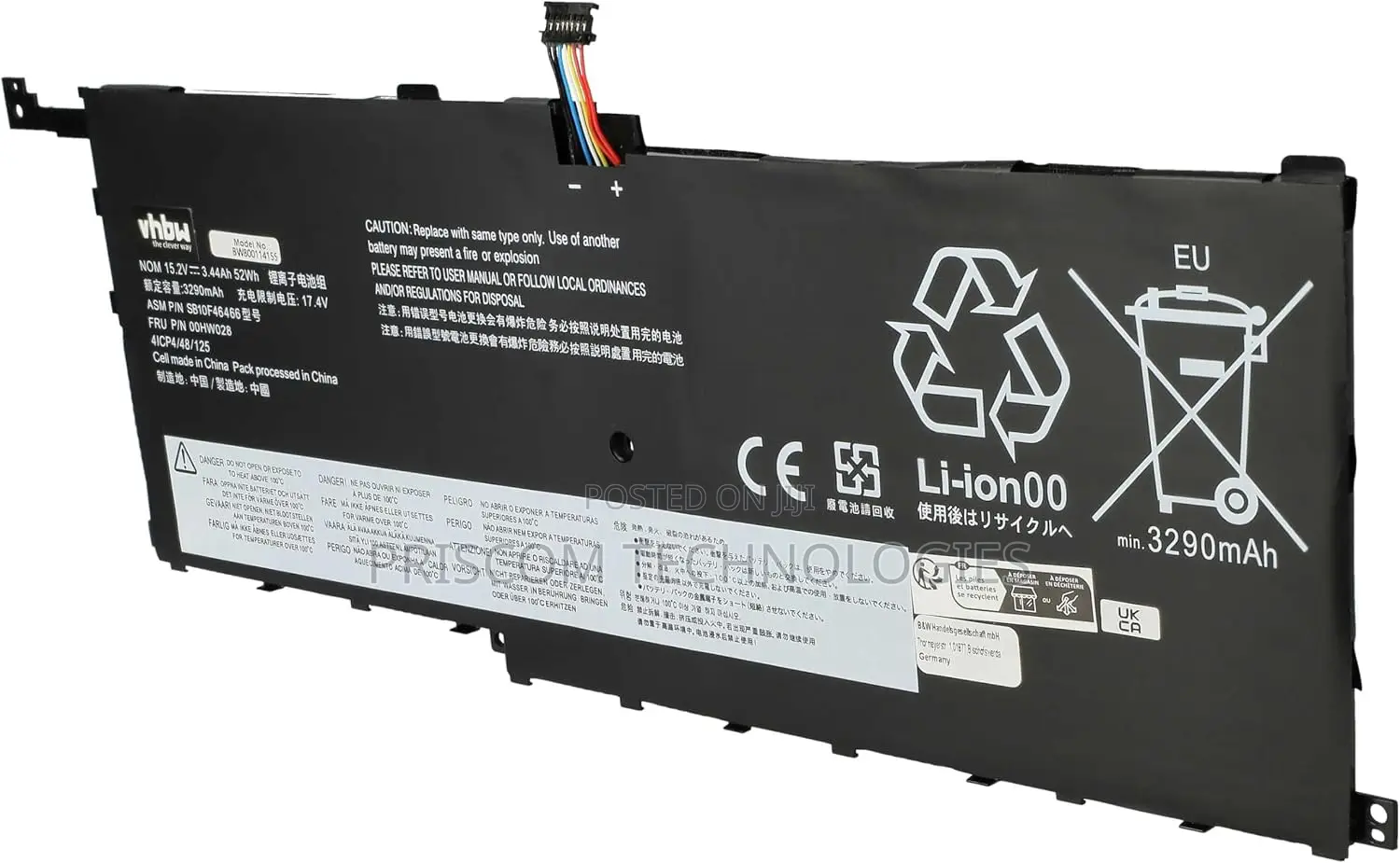 OOHW028, OOHW029 Laptop Battery for Lenovo Yoga X 1 Carbon 4th Gen