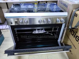 Haier 4 Gas + 2 Hot Rapid Plates With Wok Burner Rotisserie Turbo Fan
