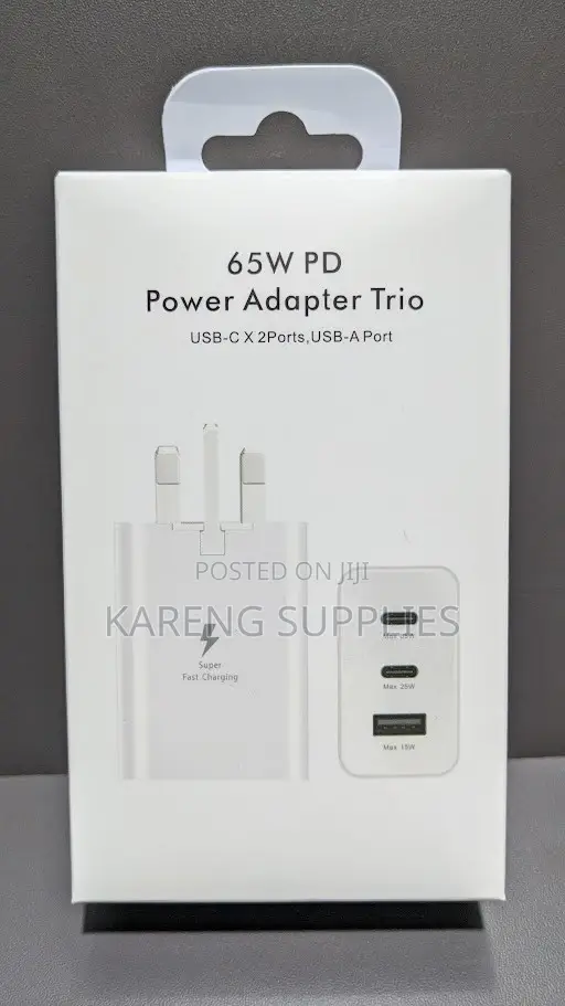 65W PD Power Adapter Trio