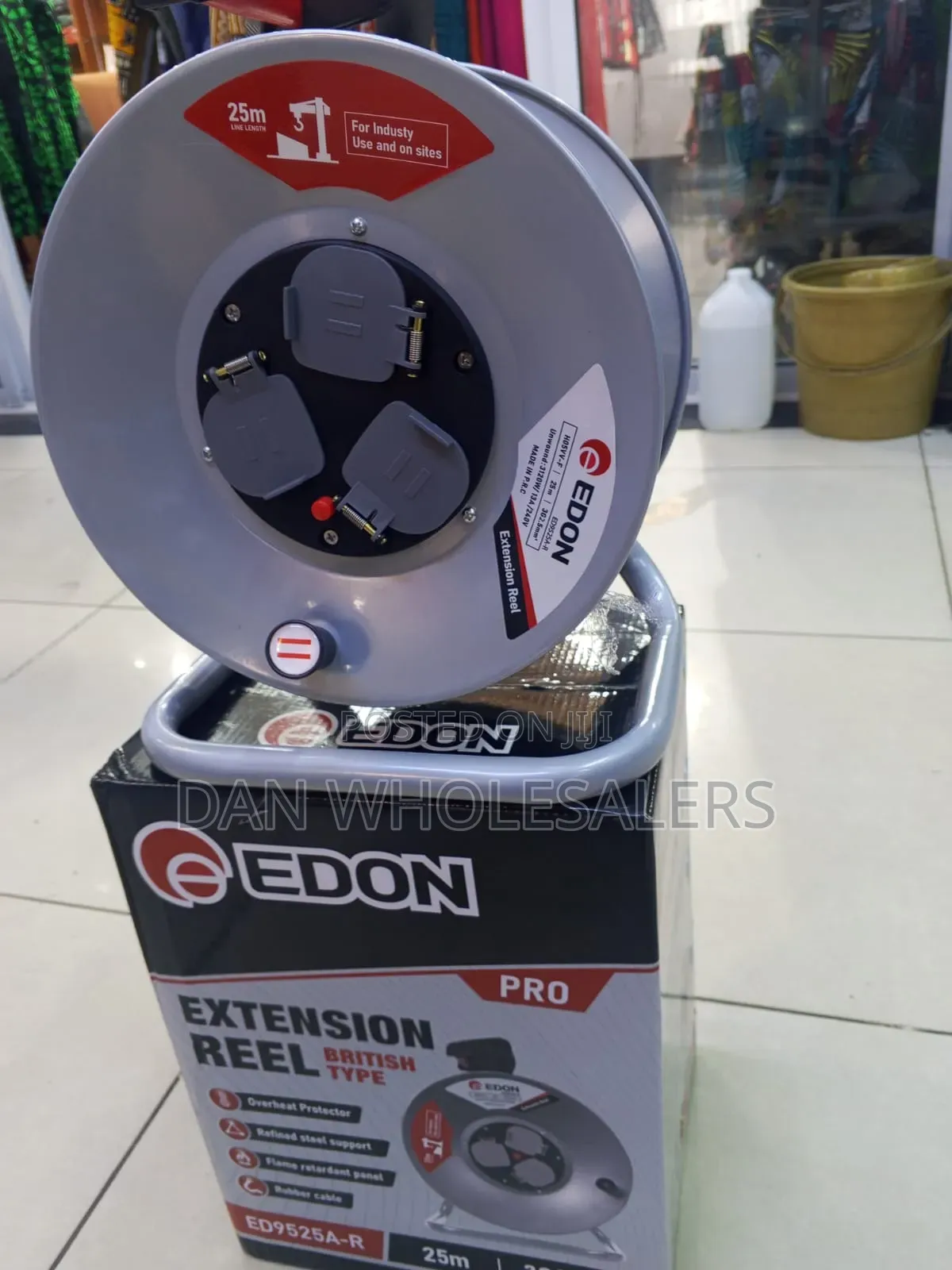 EDON 25M Extension Reel Heavy Duty Cable Reel 3x2.5mm