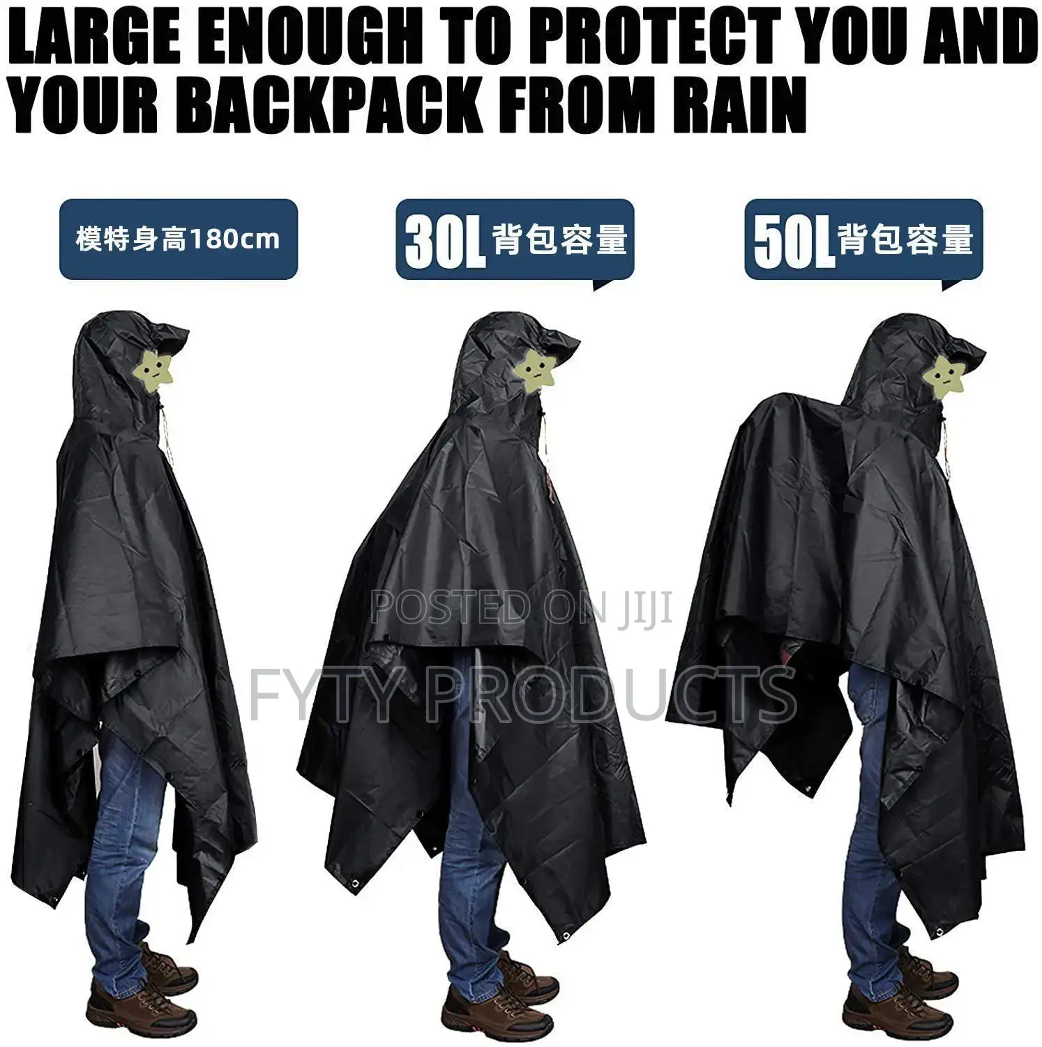 3-in-1 Multifunctional Waterproof Rain Poncho