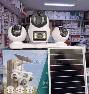 V380 Quad Lens 4G Solar Camera for Outdoor Home Business Surveillance