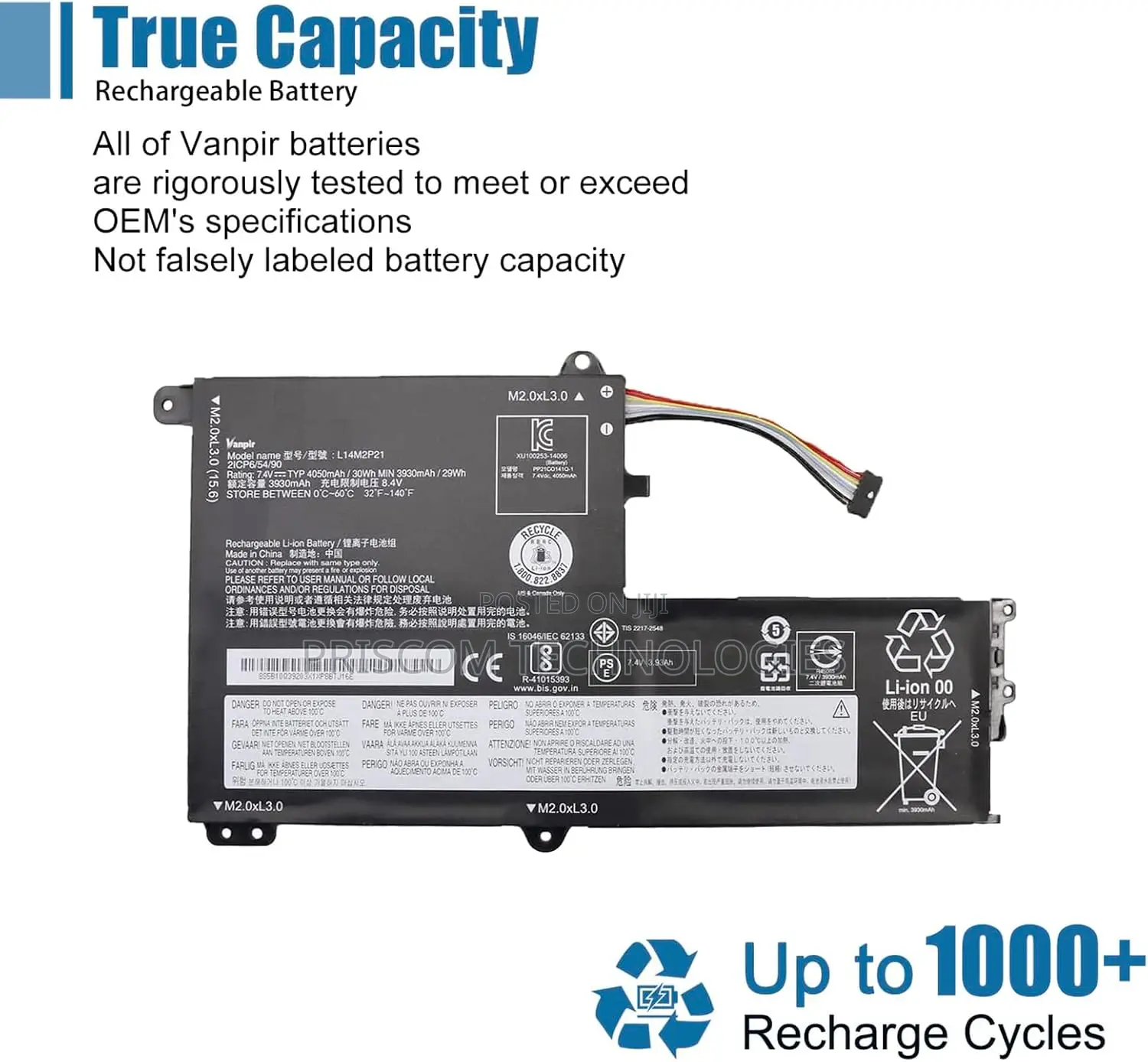 L14M2P21 Original Laptop Battery for Lenovo IdeaPad 330s-14ast