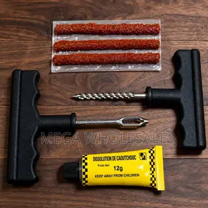 Professional Grade T-Handle Tire Puncture Plug Tool Kit