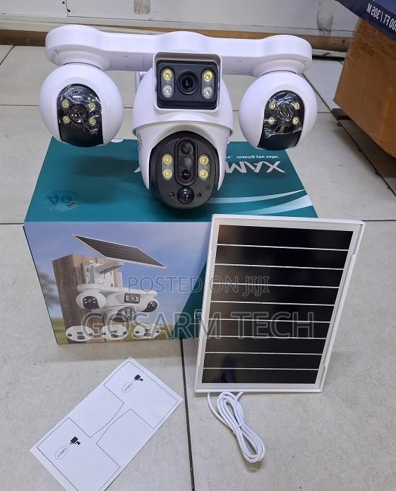 Smart 4-Lens 4G Solar CCTV Camera With PTZ, Siren Two-Way Audio - main view