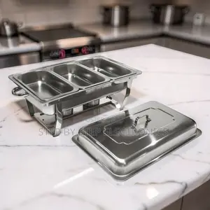 Even Heat Distribution 11L Stainless Steel Triple Chafing Dish