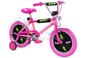 Kids’ Pink BMX-Style Bicycle With Training Wheels Size 20