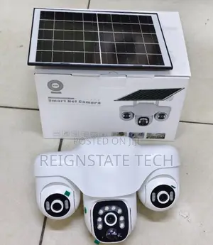 Solar Powered Outdoor V380 PRO With Triple Rotating PTZ Cameras