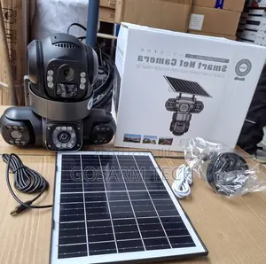 Wifi Triple Lens Solar Powered 3Lens PTZ Camera 2way Audio