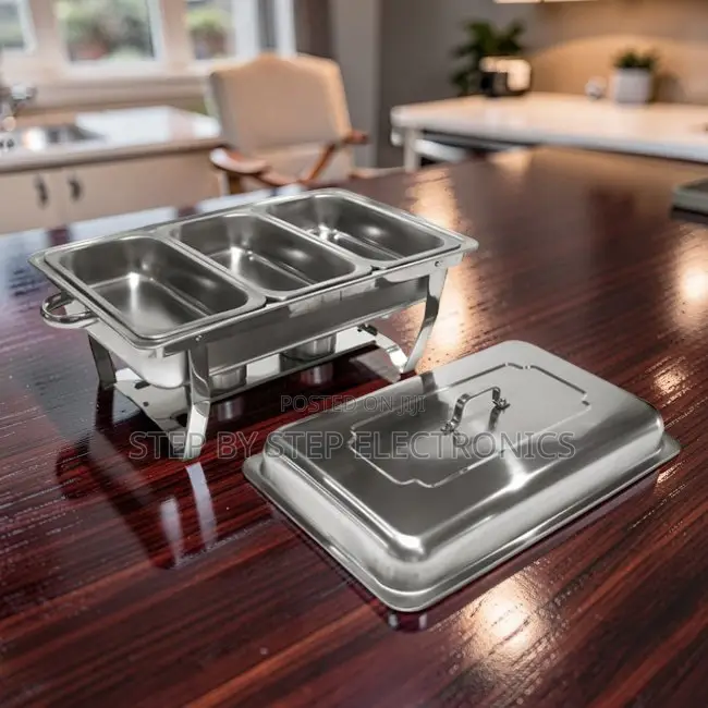 Easy Food Access 11L Stainless Steel Triple Chafing Dish