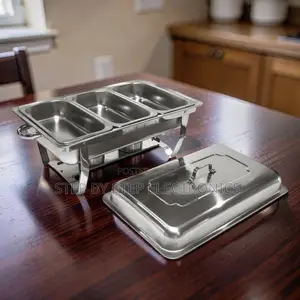 Removable Food Trays 11L Stainless Steel Triple Chafing Dish