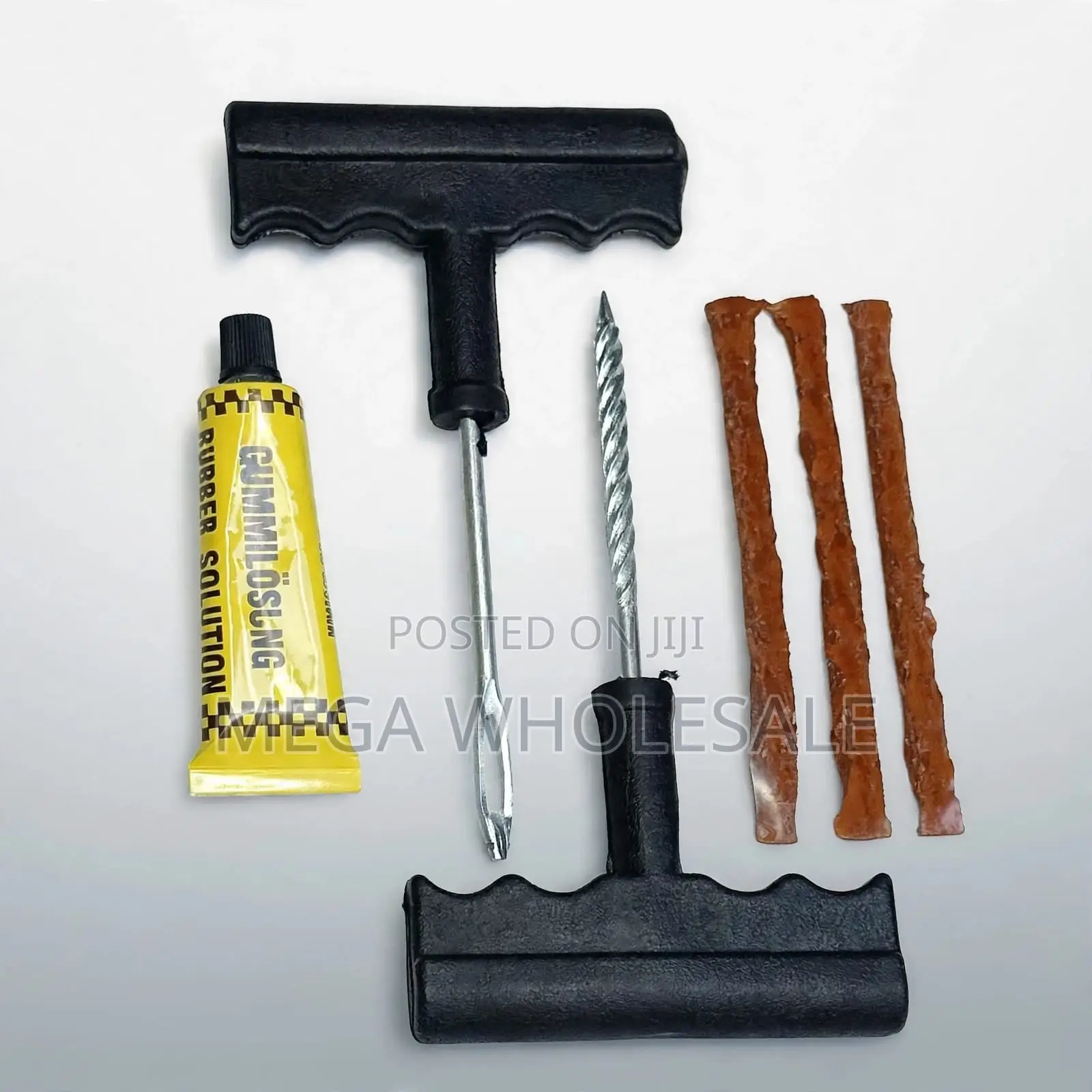 Tubeless Tire Patch Strings and Rubber Solution Kit