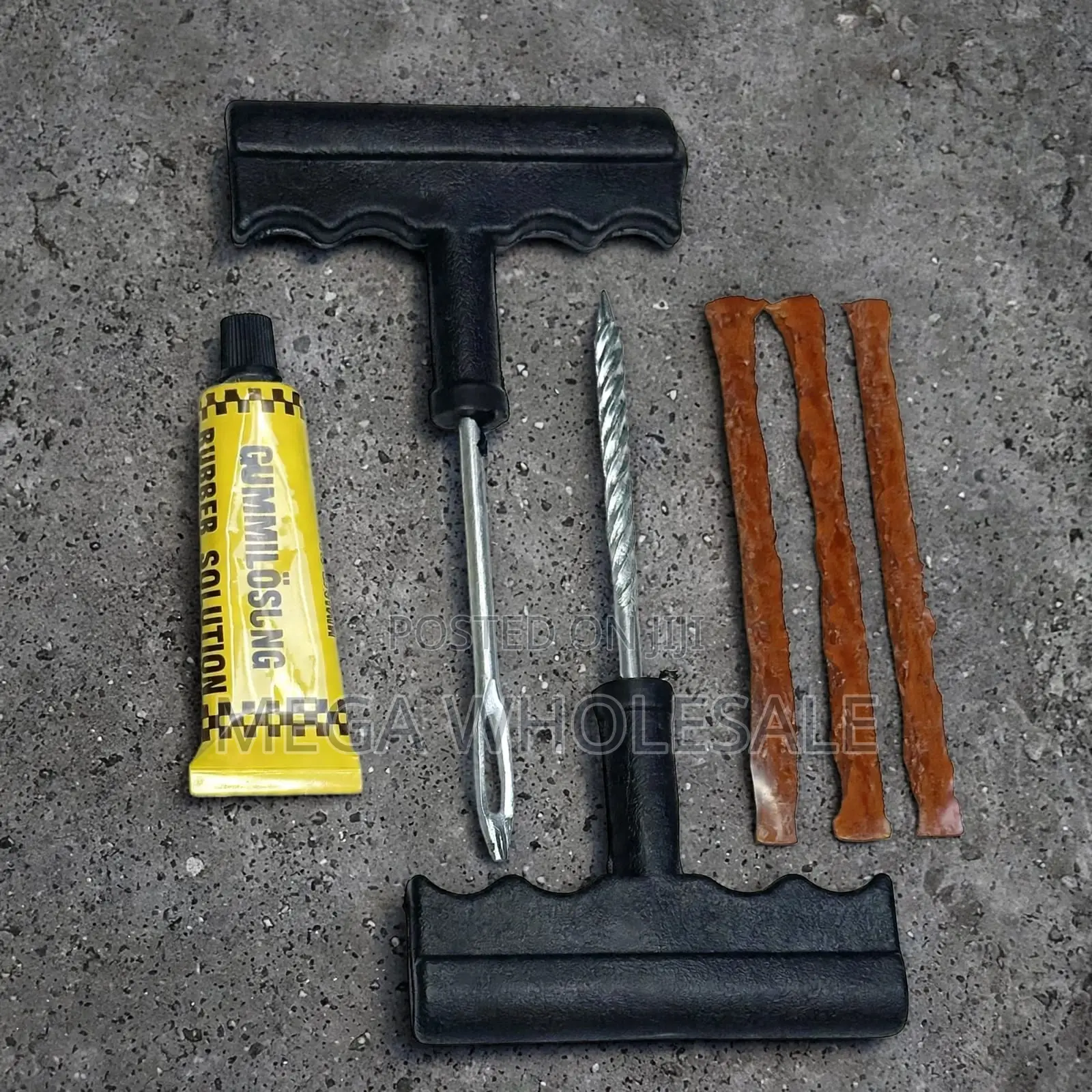 Emergency Tyre Repair Kit With Vulcanizing Rubber Solution