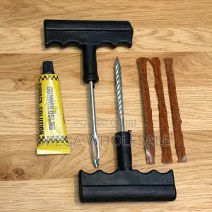 Brown String Plugs and Rubber Cement Tire Repair Kit