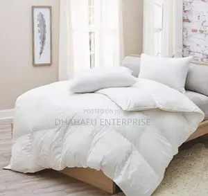 Plain White Grade a Duvet Set 6x6 – Bedsheet + 2 Pillowcases