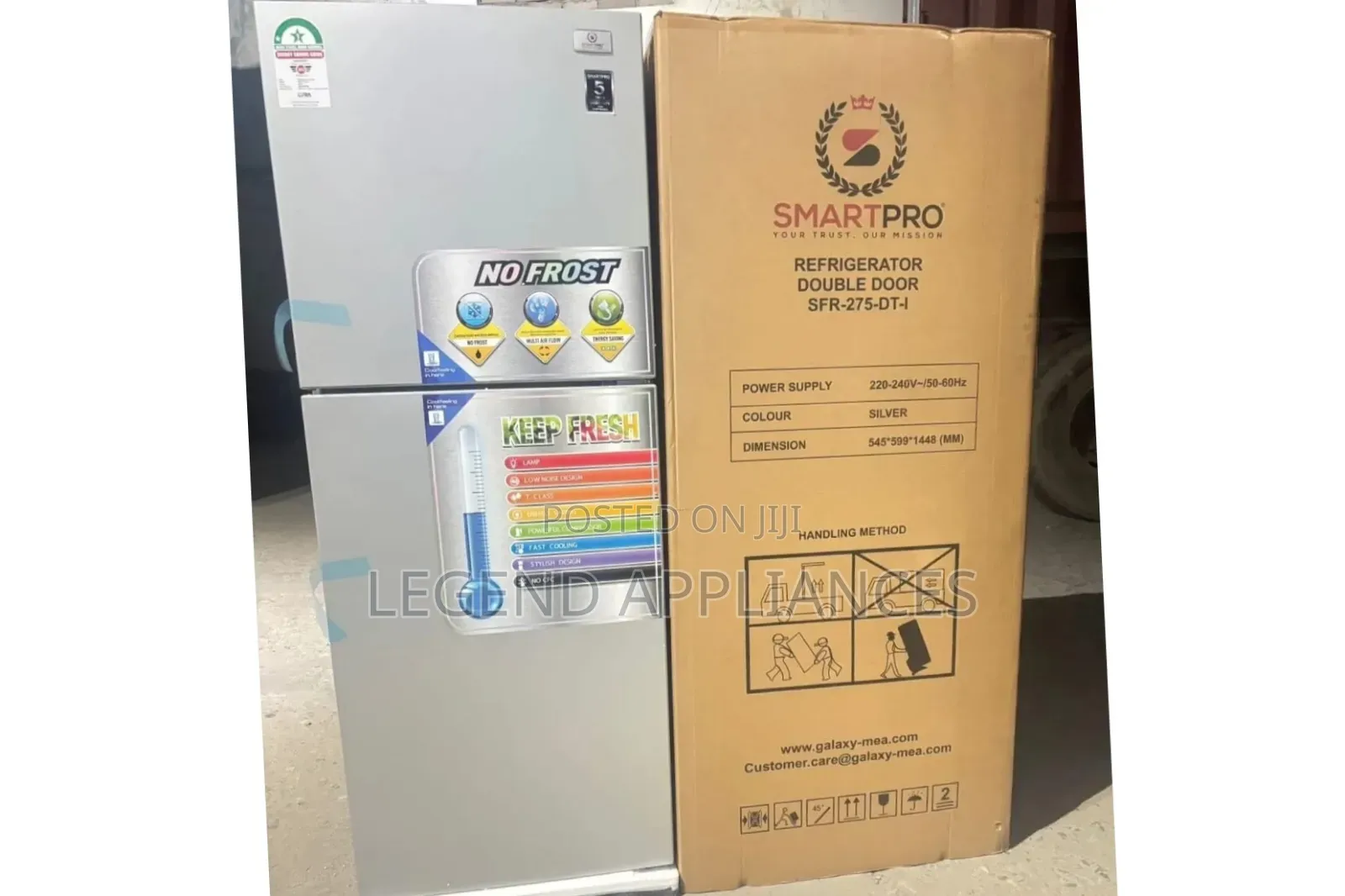 Smart Pro 225liters SFL-275-DT-1 Double Door Refrigerator