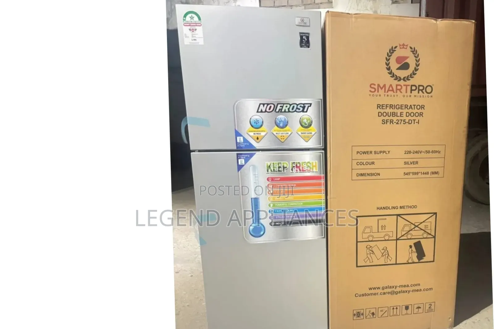 Smart Pro 225liters SFL-275-DT-1 Double Door Refrigerator