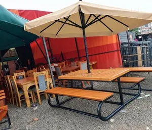 Beige PVC Garden Umbrella
