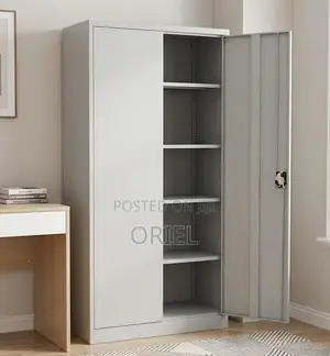 Metal Storage Cabinet With 2 Doors – Secure Office StorageUnit
