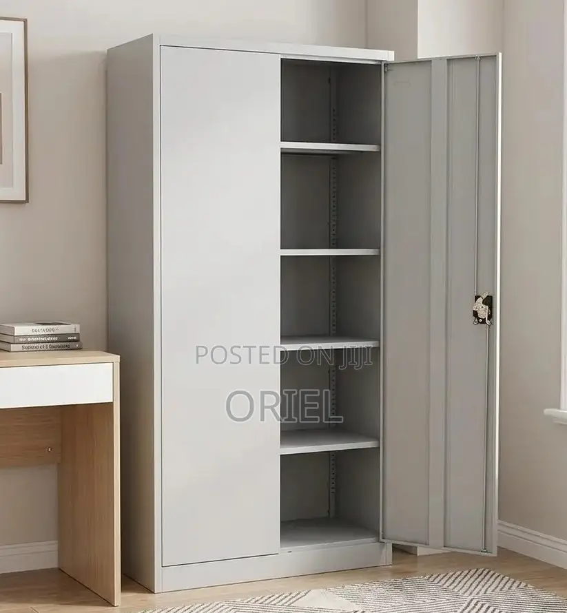 Metal Storage Cabinet With 2 Doors – Secure Office StorageUnit