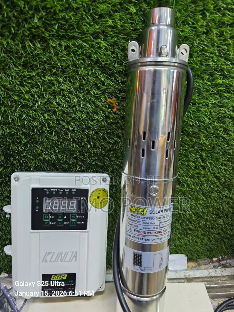 Kunda 80 Metres Head Brushless Solar Pump With Control Box