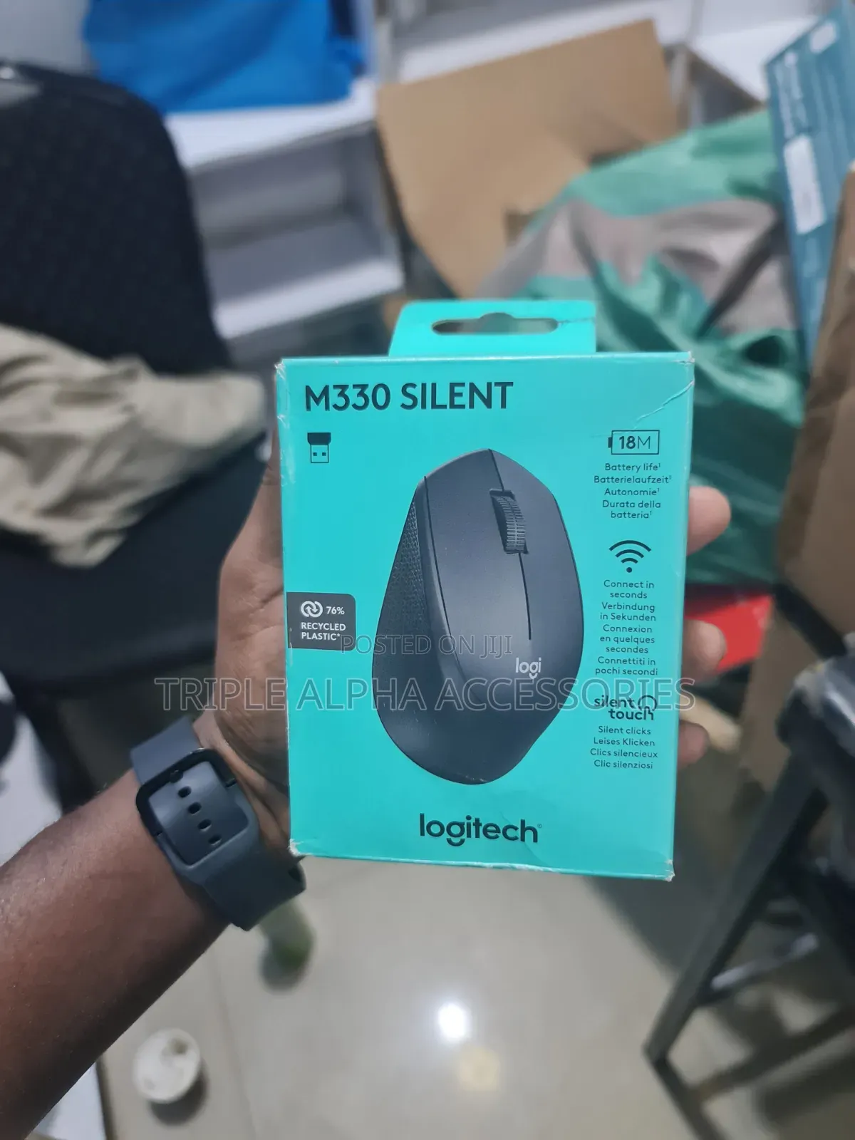 Logitech M330 Silent Ergonomic, Wireless Mouse