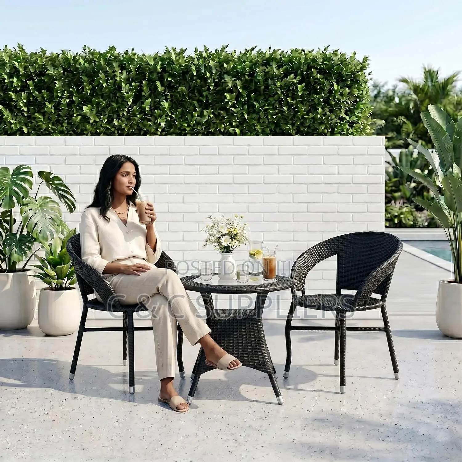 2-Seater Balcony Table Set
