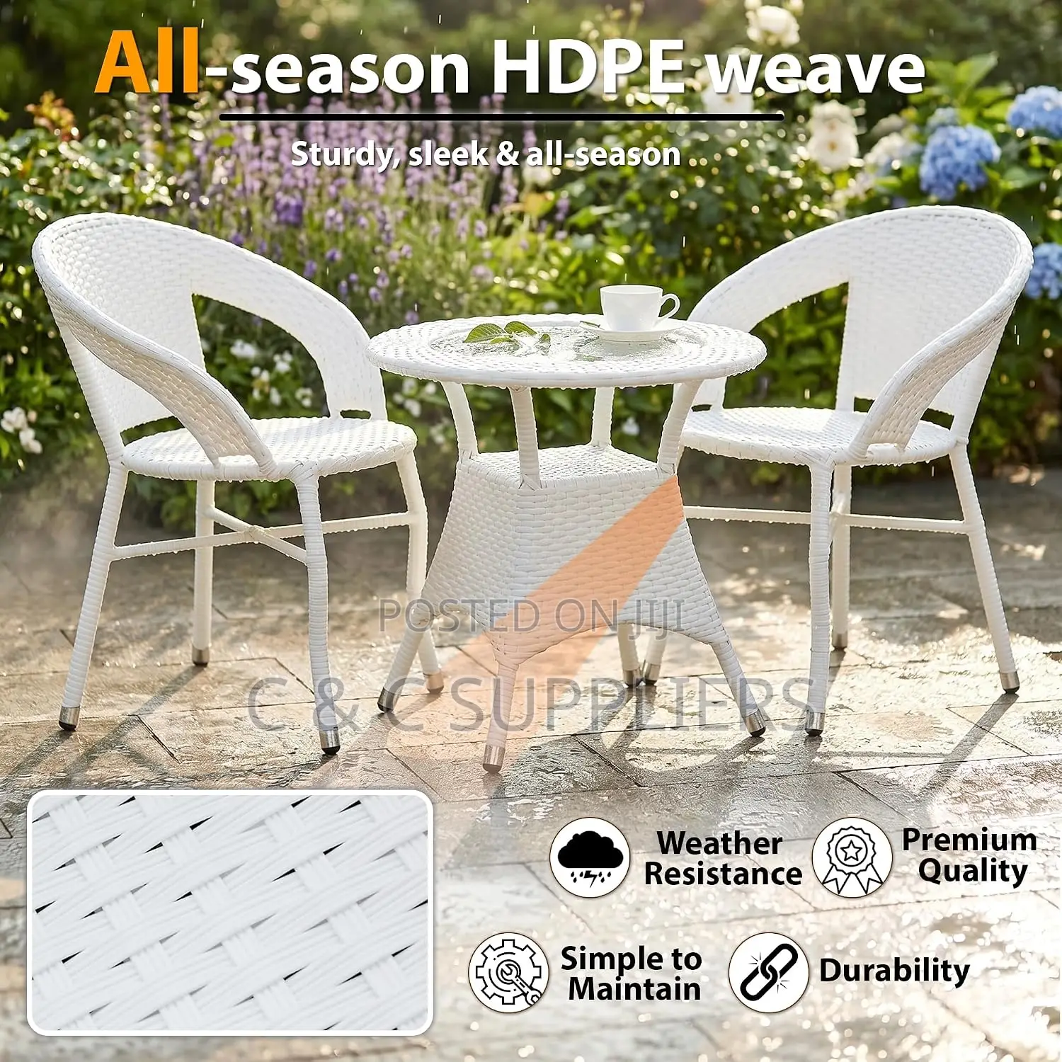 2-Seater Balcony Table Set