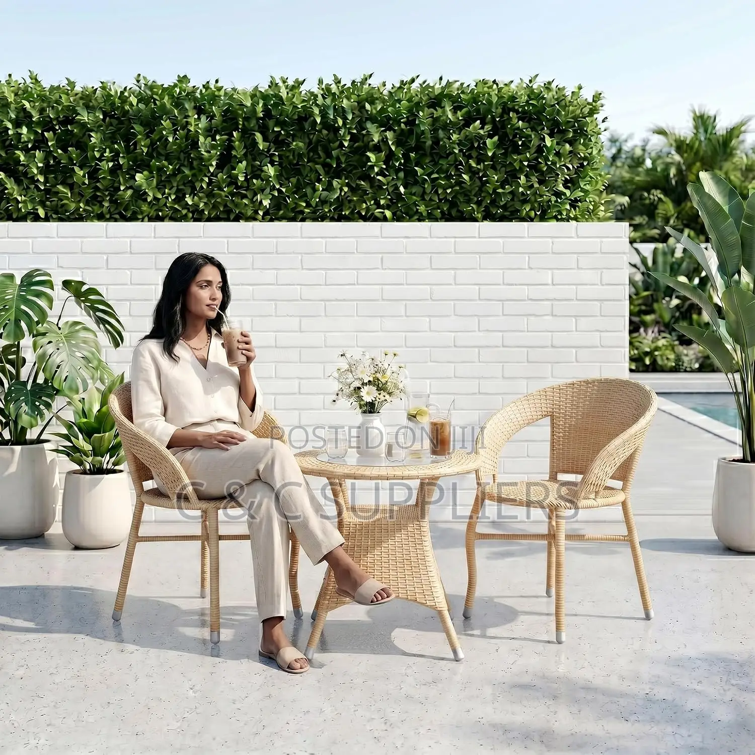 2-Seater Balcony Table Set