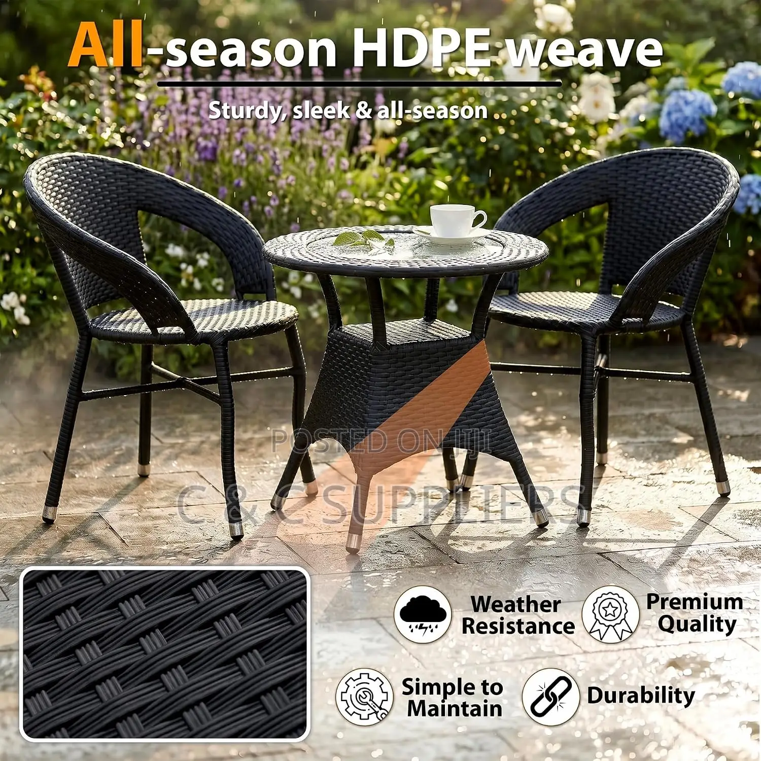 2-Seater Balcony Table Set
