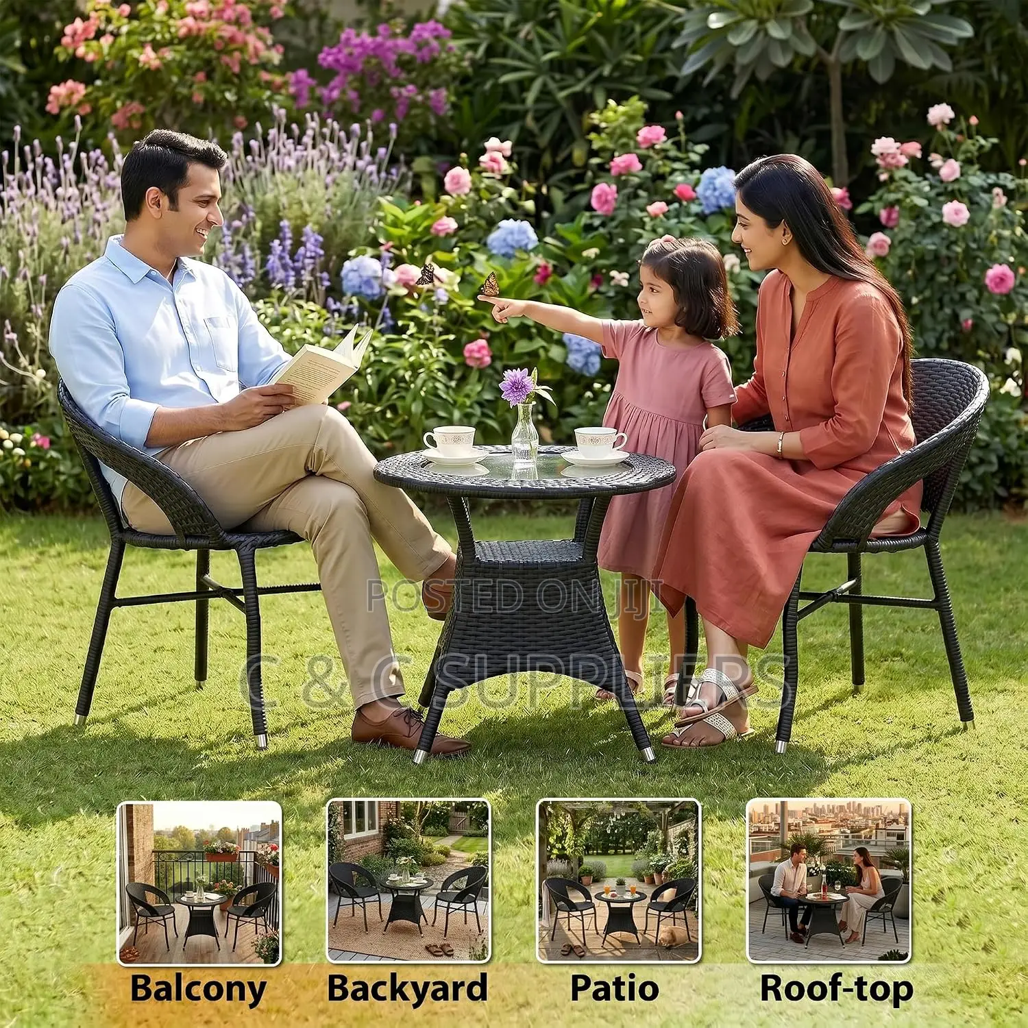 2-Seater Balcony Table Set