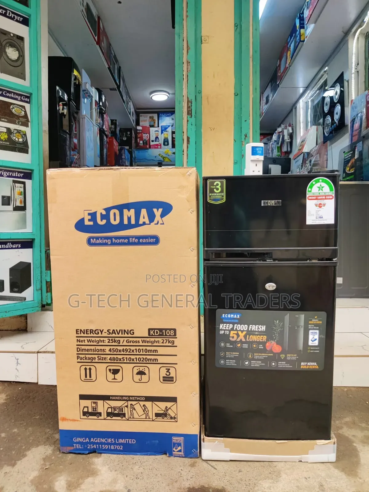 Ecomax 108l Double Door Direct Cool Refrigerator