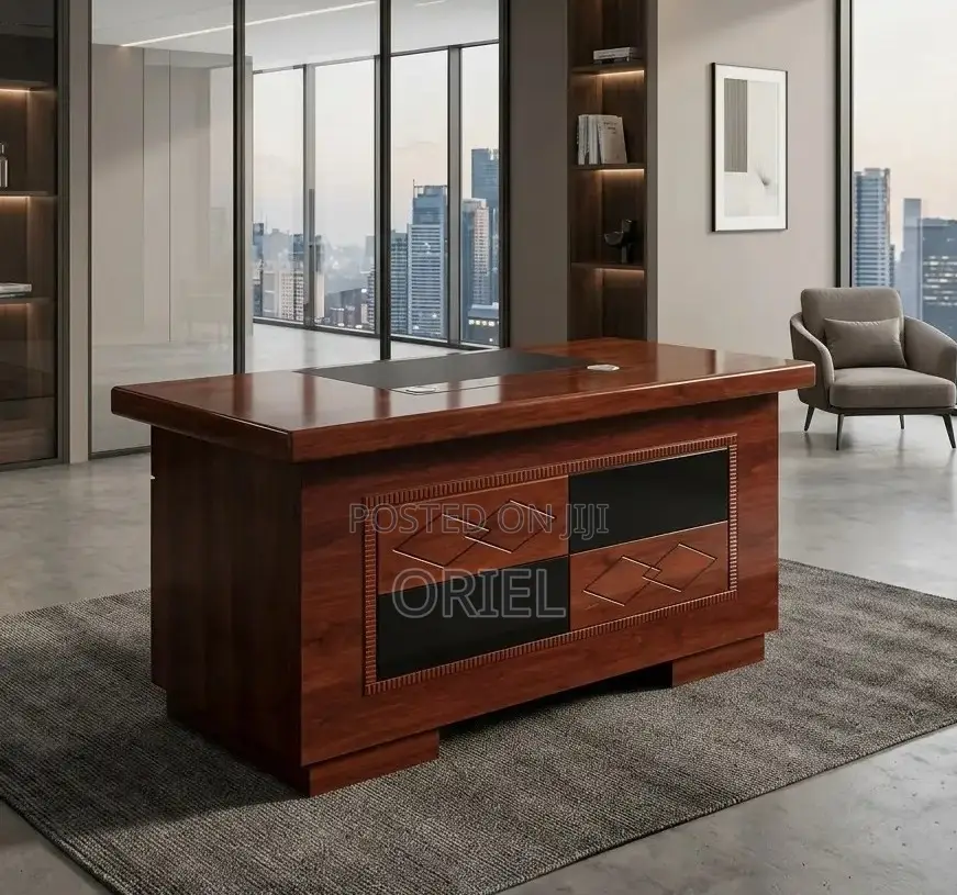 1.4 Meter Mahogany Executive Staff Desk Kenya – Modern Office Table