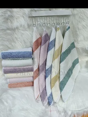 Green Stripped Microfiber Hand Towels