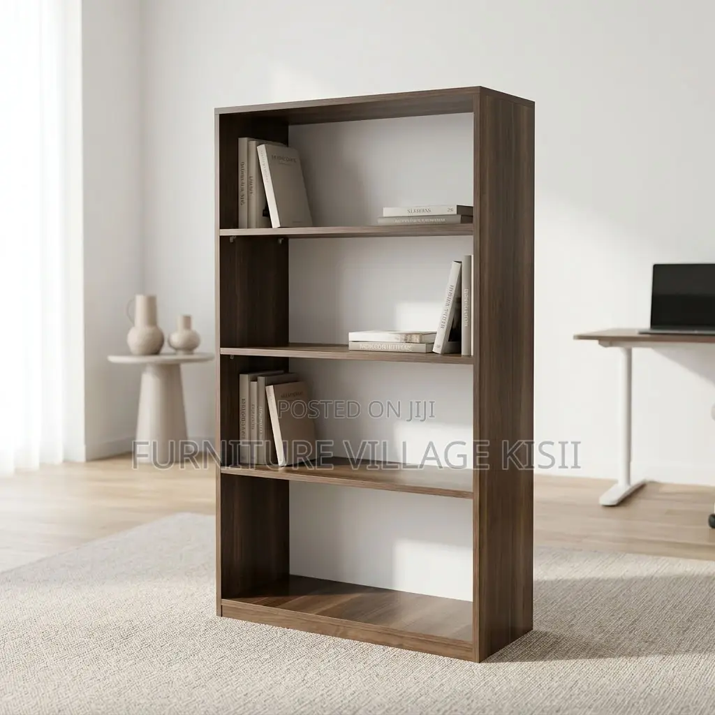 5 Tier Wooden Open Bookshelf