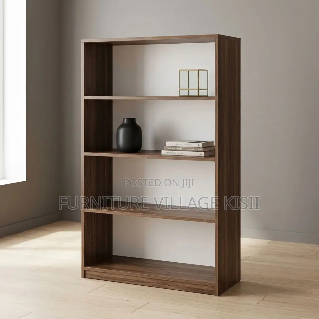 5 Tier Wooden Open Bookshelf