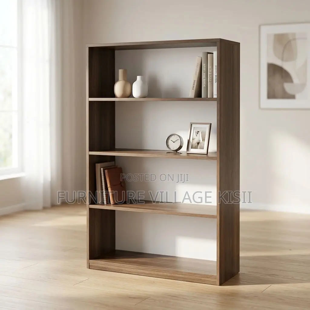 5 Tier Wooden Open Bookshelf