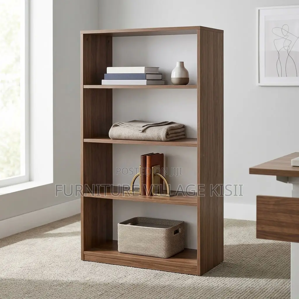 5 Tier Wooden Open Bookshelf