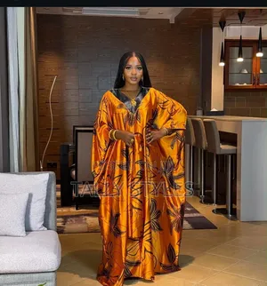 Luxury Satin Silk Bubu Kaftan-Rich Aunty Style -Free Size-Nairobi