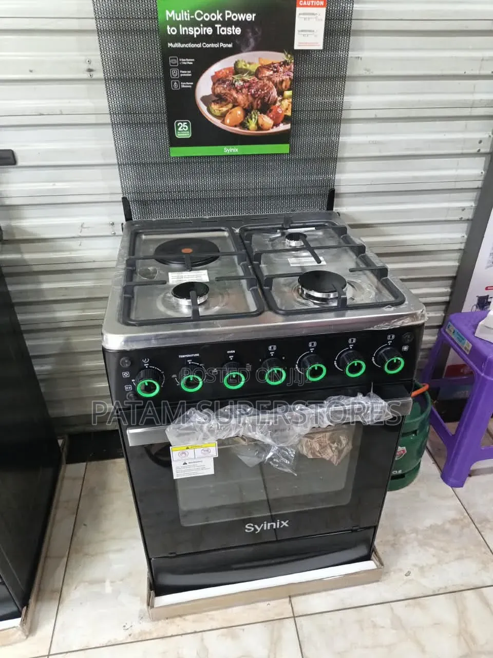 Synix Standing Cooker 60 * 60 With Gas Sensor
