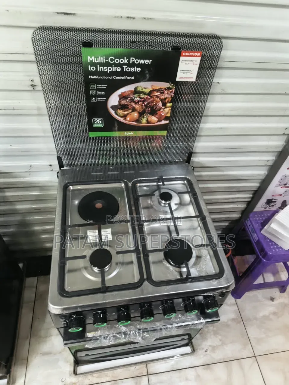 Synix Standing Cooker 60 * 60 With Gas Sensor