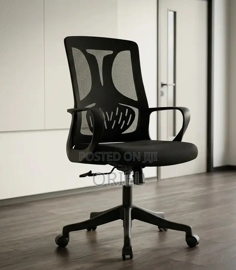 Ergonomic Mid-Back Office Chair – Comfortable Adjustable Desk Seat