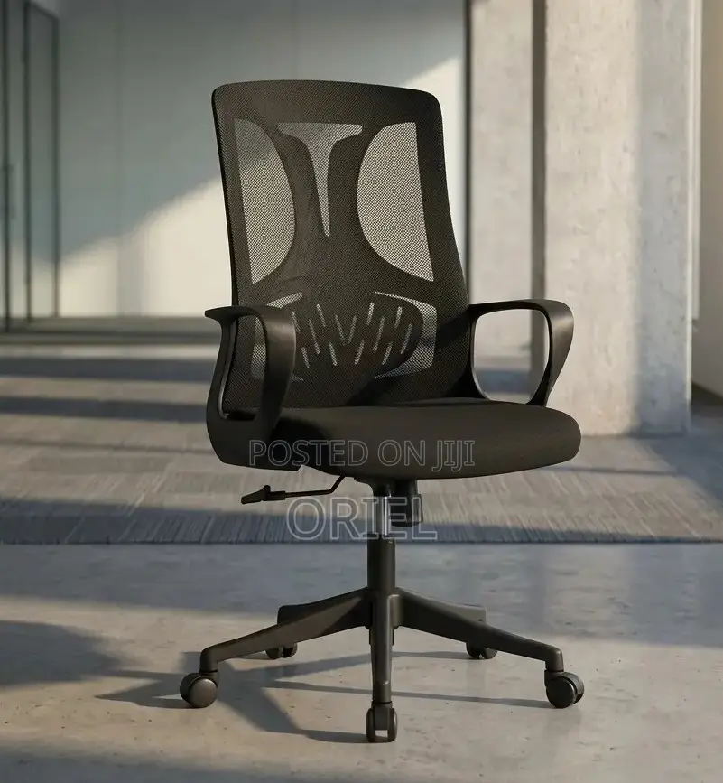 Ergonomic Mid-Back Office Chair – Comfortable Adjustable Desk Seat