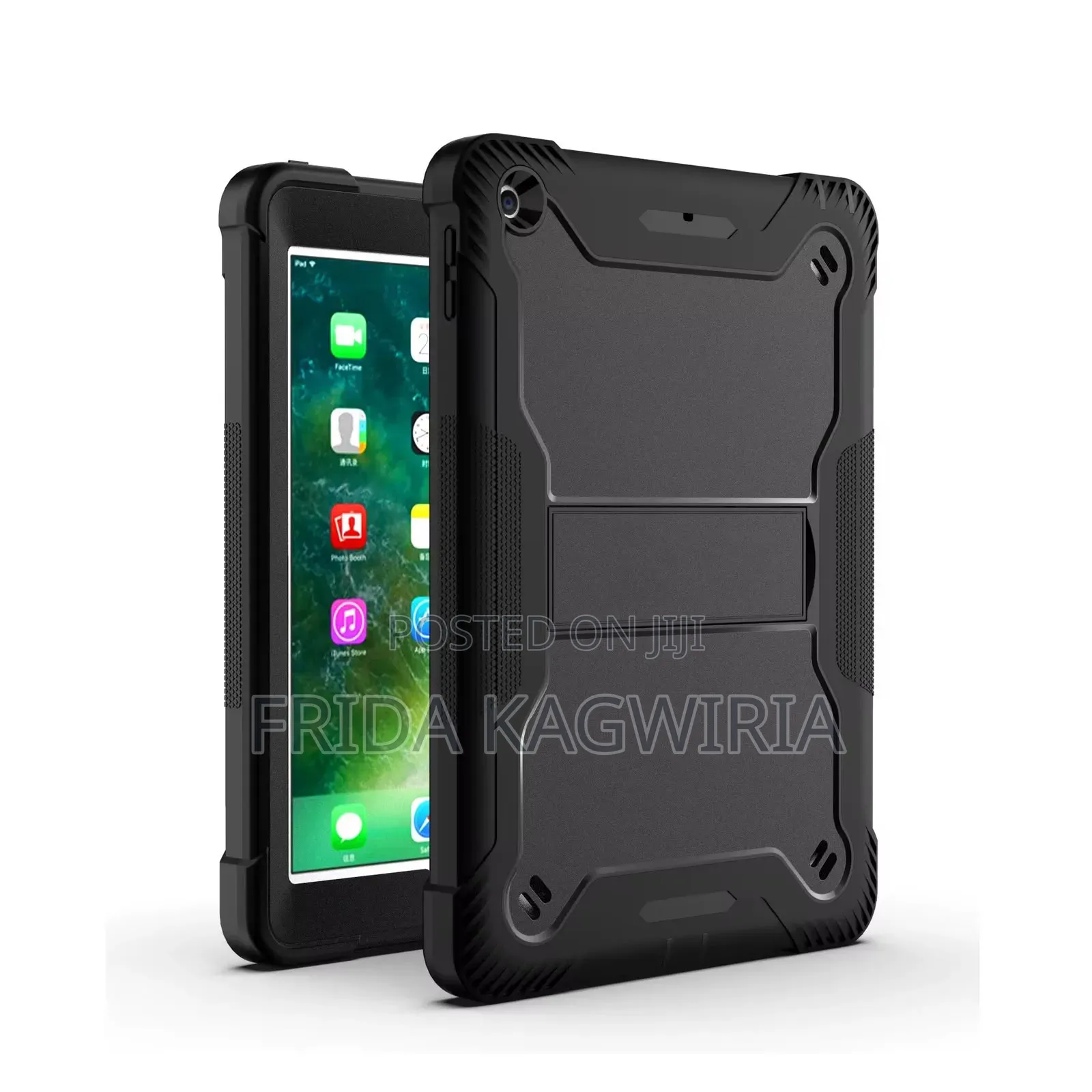 iPad 9.7 6th Gen Rugged Case ( Black and Pink)