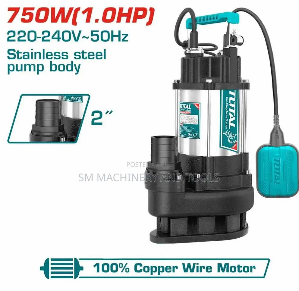Total TWP775016 Sewage Submersible Pump 750W(1.0HP) 13m