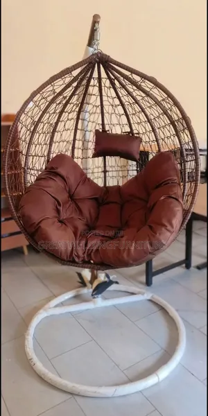 Indoor Outdoor Rattan Swing Chair With Cushion