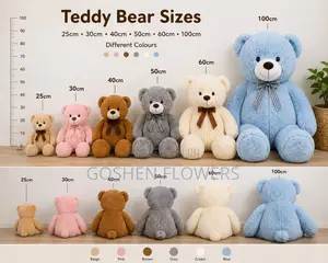 Teddy Bears 25cm-100cm From 1000 - 6 Colours