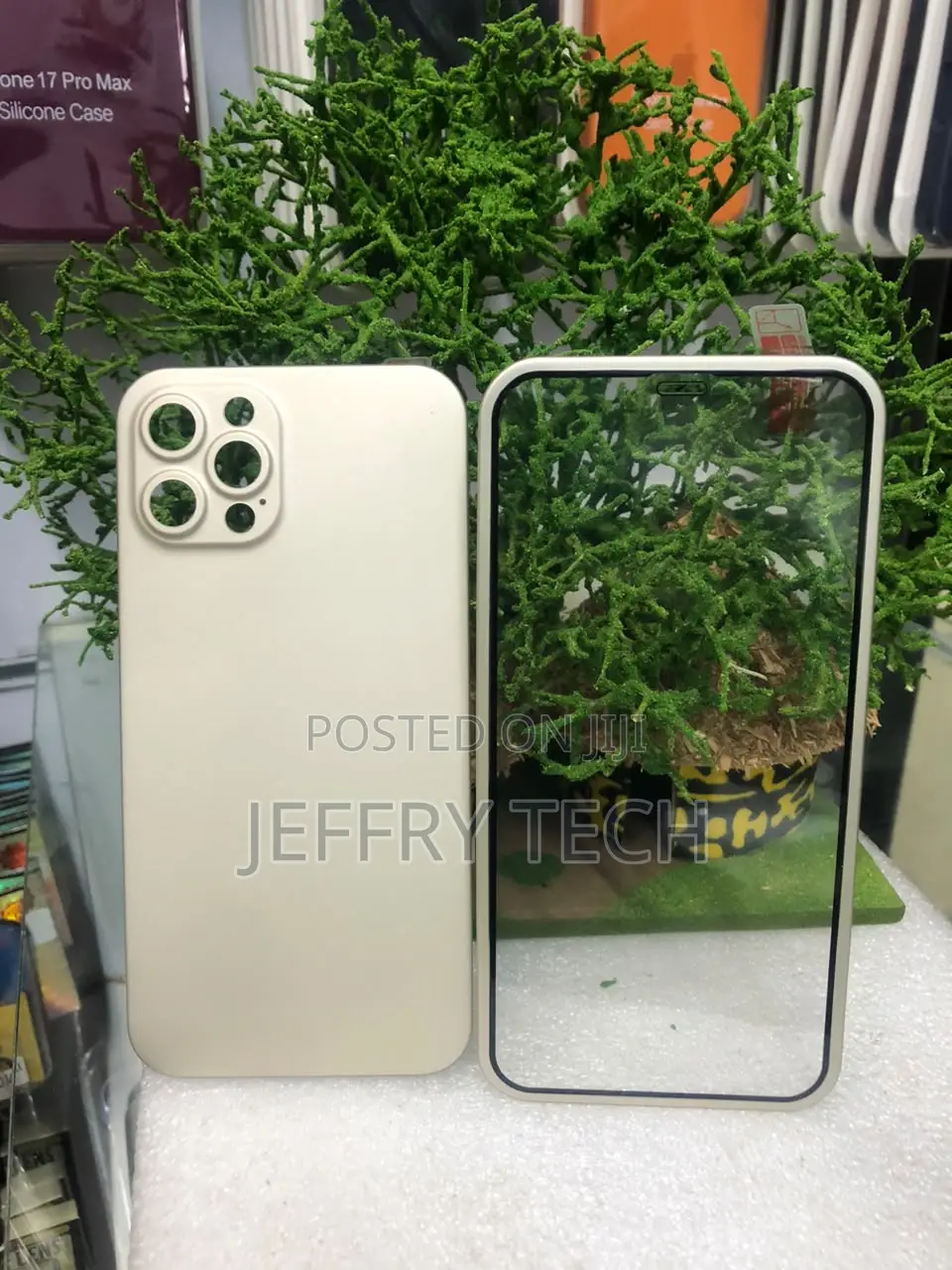 Matte White Back Cover Glass Screen Protector iPhone 13 Pro Max