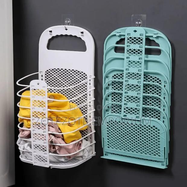 Foldable Wall Mounted Laundry Basket - thumbnail 4
